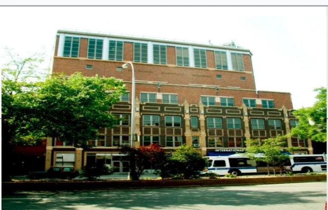 The Thurgood Marshall Academy building on West 135th Street